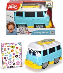 Dickie speelgoedbus Sunny Surfer 25 cm met stickers - Volkswagen busje