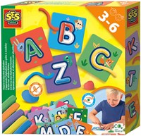 Ses alfabet klei set - leer het ABC met boetseerklei en kaarten