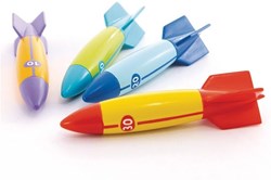 Intex duik speelgoed torpedo's set van 4 kleurrijk zwembadspel