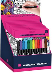 Twisk permanent markers set - 12 kleuren voor creatief tekenen