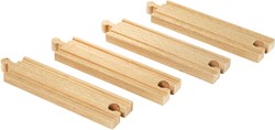 Brio rechte rails middellang - treinbaan uitbreidingsset 33335