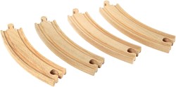 Brio lange gebogen rails - houten treinbaan uitbreiding - 33342