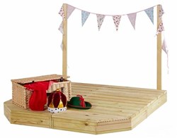 Cosy podium en achtergrond - creatief rollenspel speelgoed decor