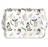 Ambiente dienblad bos kabouters 13x21cm decoratief speelgoed