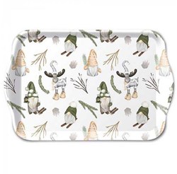 Ambiente dienblad bos kabouters 13x21cm decoratief speelgoed
