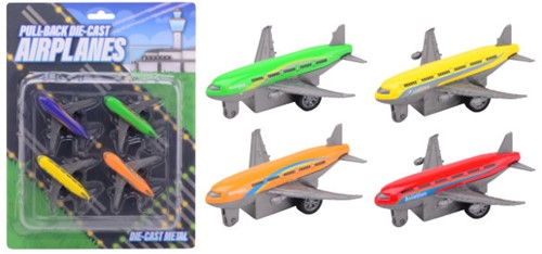 4 vliegtuigen diecast en pullback 26128