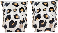 Swim Essentials opblaasbare zwembandjes beige luipaardprint 0-2 jaar