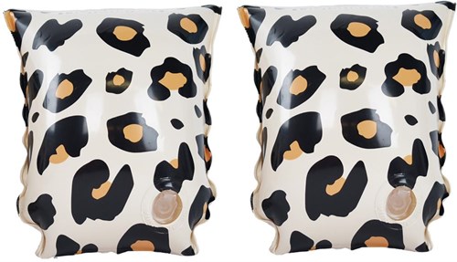 Swim Essentials opblaasbare zwembandjes beige luipaardprint 0-2 jaar