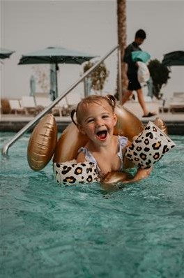 Swim Essentials opblaasbare zwembandjes beige luipaardprint 0-2 jaar-3