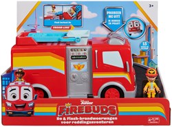 Firebuds interactieve brandweerwagen speelgoedauto Bo & Flash met licht en geluid