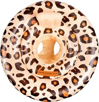 Swim Essentials baby float zwemband beige panterprint 0-1 jaar veilig waterplezier