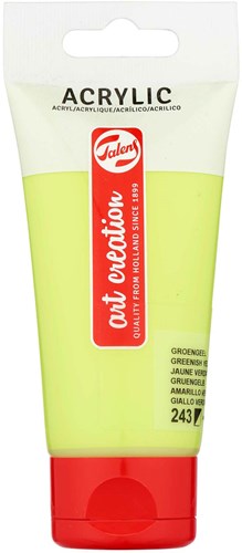 Acrylverf Groengeel 75ml creatieve schilderverf voor kinderen en volwassenen
