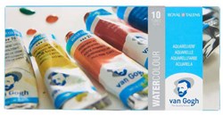 Bruynzeel Van Gogh aquarelverf set - 10 kleuren in tubes 10ml - schilderen