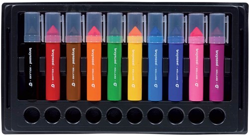 Bruynzeel viltstiften Mega Point 10 kleuren set voor kinderen 3+-2