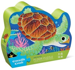 Crocodile Creek puzzel speelgoed - vloerpuzzel schildpad 36 stukjes