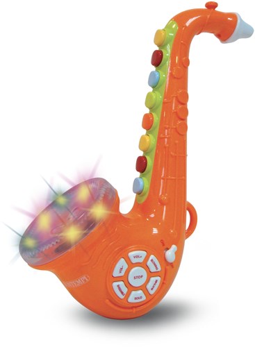 Bontempi elektronische saxofoon speelgoed met lichteffecten oranje-2