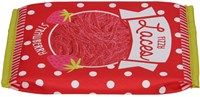 Aardbeien Snoep Etui groot rood etui met aardbeien print en rits
