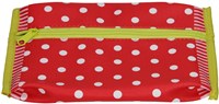 Aardbeien Snoep Etui groot rood etui met aardbeien print en rits-2