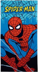 Lobbes Spiderman badhanddoek voor kinderen 70x140cm microvezel strand