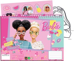 Barbie tekenblok met stickers - 40 vellen creatief speelgoed