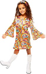 Amscan hippie kinderkostuum regenboog jurk carnaval 6-8 jaar