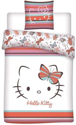 Lobbes dekbedovertrek Hello Kitty - eenpersoons 140x200 cm polykatoen