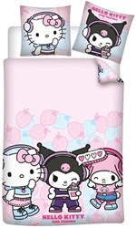 Lobbes dekbedovertrek Hello Kitty & Friends - kinderdekbedovertrek 140x200 cm