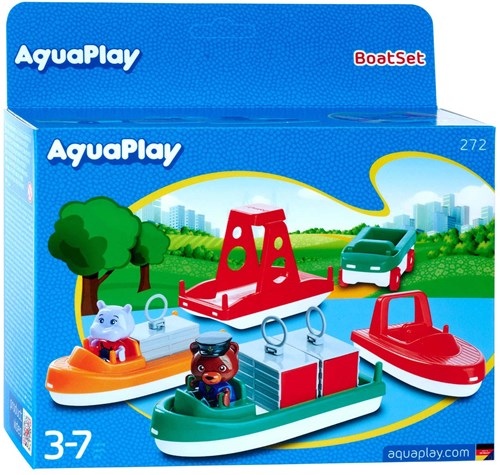Aquaplay boot set - waterspeelgoed met Wilma & Bo - 10-delig