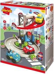 Abrick speelgoed garage - grote speelset met auto's en figuur