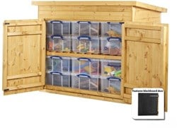 Cosy Grote en Rijke Buitenopslag Schuur 12 Box Opslagplaats