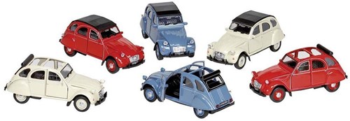 Goki Citroën 2CV speelgoedauto met terugtrekmotor - metaal - schaal 1:34-39-3