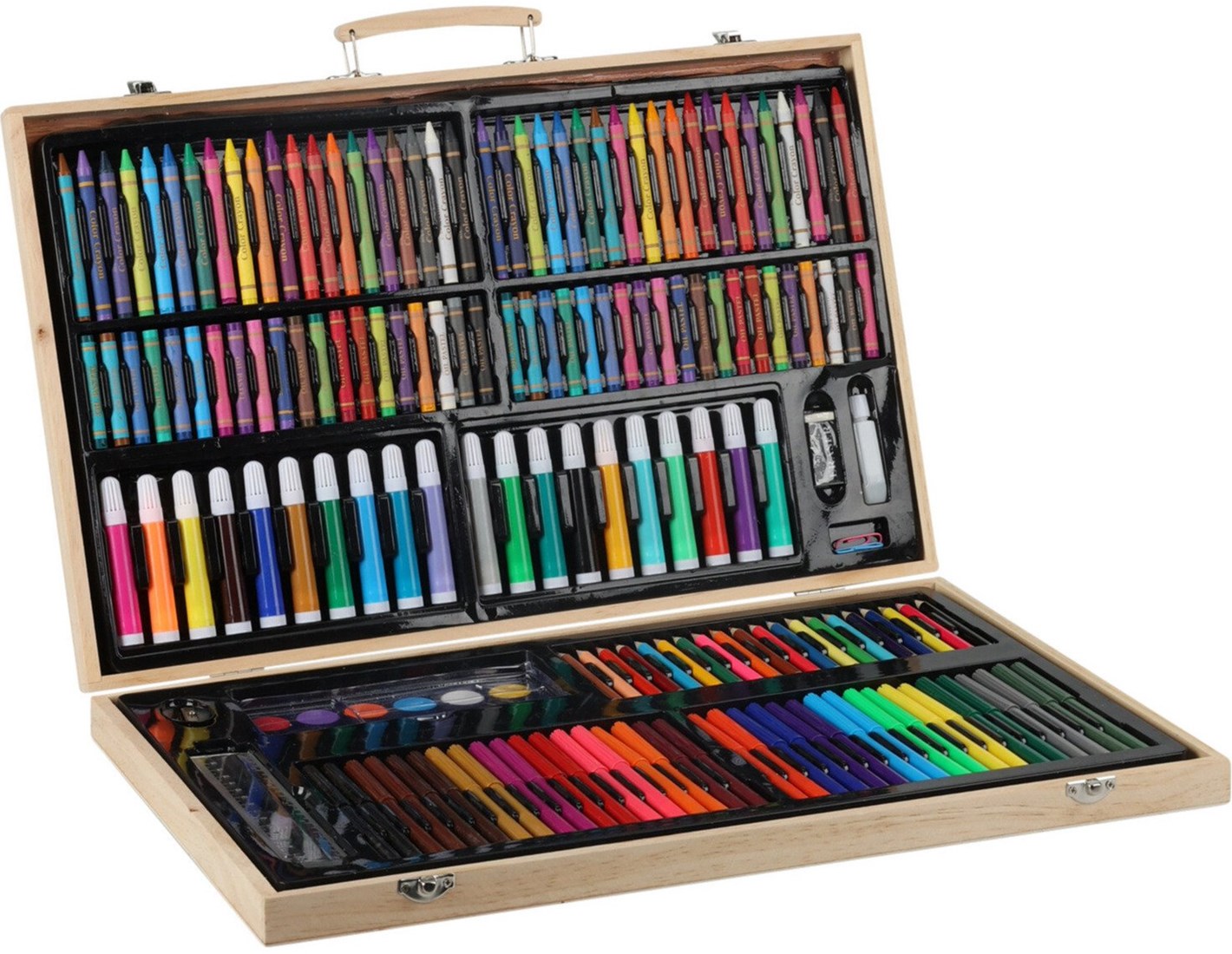 Teken- en verfset 180-delig schilderkoffer multicolor voor