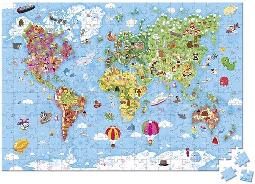 Janod Puzzel - Wereld Giant