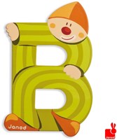 Janod houten letter B clown - magnetisch speelgoed decoratie-2