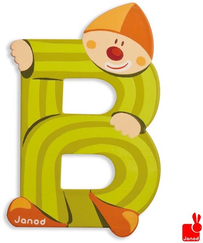 Janod houten letter B clown - magnetisch speelgoed decoratie-2