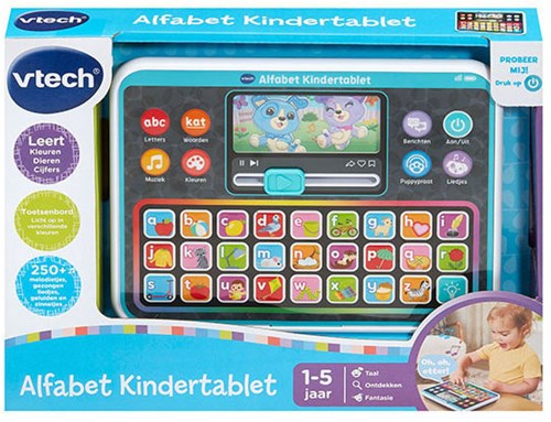 VTech educatieve kindertablet met alfabet en kleuren