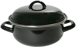 Imperial Kitchen braadpan emaille zwart 26 cm - stoofpan voor inductie