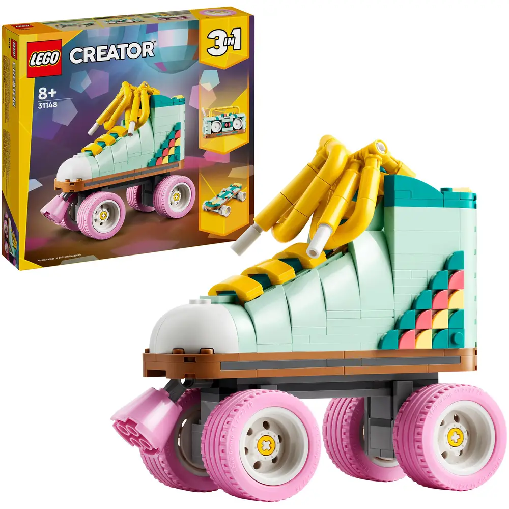 LEGO Creator retro rolschaats bouwset - kleurrijk 3in1 speelgoed