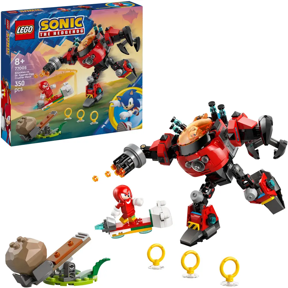 LEGO Sonic Knuckles vs. Dr. Eggman Egg Crusher mecha bouwset - speelgoed