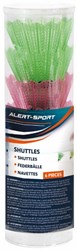 Alert badminton shuttles gekleurd - 6 stuks - sport speelgoed