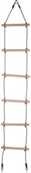 Swingking Touwladder met oogringen en 6 Houten Treden