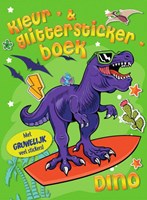 Mondikaarten kleurboek dino met glitterstickers - creatief speelgoed