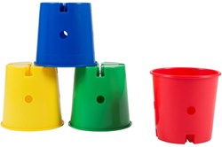 Spordas speel emmers set van 4 - kleurrijke speelgoedemmers