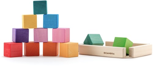 Ocamora houten blokken educatief speelgoed kleurrijk en duurzaam