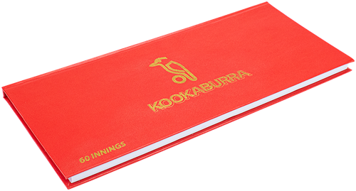 Kookaburra scoreboek cricket - 60 innings - harde kaft multikleur