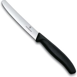 Victorinox Tomatenmes keukenmes gekarteld zwart 6 stuks roestvrij staal