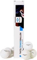 Angel Sports tafeltennis ballen wit 6 stuks 40mm in doosje
