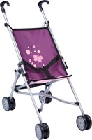 Bayer Chic 2000 poppenbuggy paars met vlinder en gordel - speelgoed