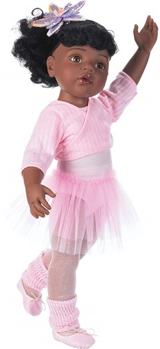 Götz Happy Kidz Ballerina Hannah Afro-Amerikaans incl. 2 outfits - 50 cm