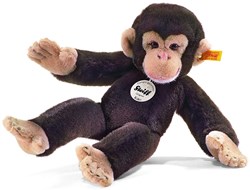 Steiff knuffel chimpansee Koko donkerbruin pluche 35 cm